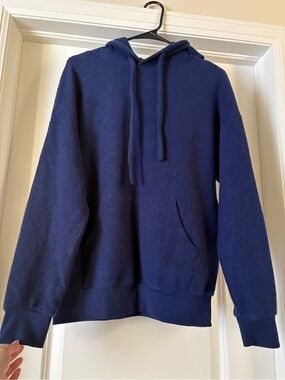 Soft Serve Cloud Cotton Navy Blue Hooded Pullover Sweatshirt XS NWOT